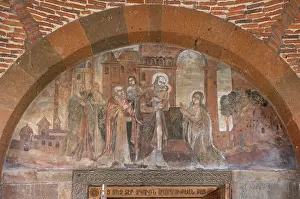 Tympanum: Fresco, St Gayane Monastery, Monastery of Etchmiadzin, Vagharshapat, Armenia