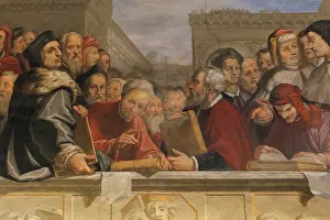 Ghibellina: Fresco, Studio, Casa Buonarotti, Florence, Tuscany, Italy