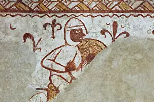 Saracen: Fresco, Templar Chapel, Commanderie de Cressac