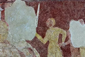 Saracen: Fresco, Templar Chapel, Commanderie de Cressac