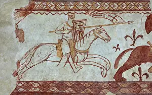 Templiers: Fresco, Templar Chapel, Commanderie de Cressac