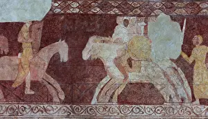 Saracen: Fresco, Templar Chapel, Commanderie de Cressac