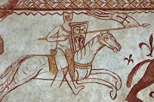 Templiers: Fresco, Templar Chapel, Commanderie de Cressac