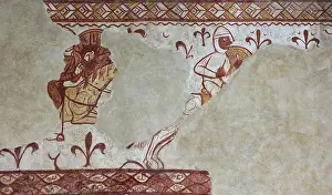 Saracen: Fresco, Templar Chapel, Commanderie de Cressac