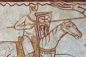 Templiers: Fresco, Templar Chapel, Commanderie de Cressac