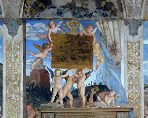 Dedicatory: Detail of the frescoes by