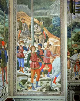 Lese: Detail of the frescoes by