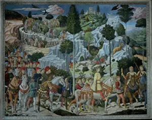 Lese: Detail of the frescoes by