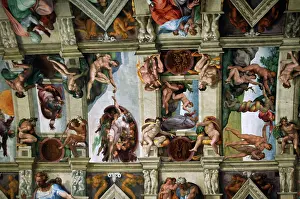 Forbidden: Frescoes of the ceiling of Sistine Chapel by Michelangelo. C