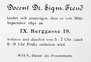 Berggasse: FREUD/ADDRESS CHANGE/244