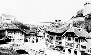 Fribourg: Fribourg, Lower Tower c1872