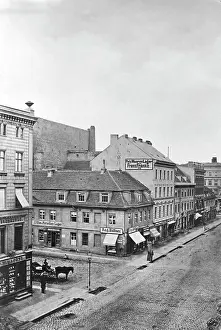 Mitte: Friedrichstrasse corner Jaegerstrasse in Berlin, around 1862