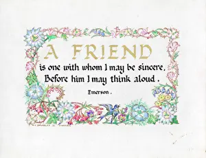 Emerson: A Friend Is Epigram