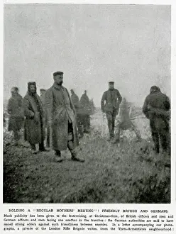 Fraternising: Friendly British and Germans, Christmas truce