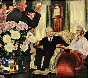 Congratulation: Friends Gather for a Toast