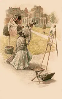 Strolling: Friends View Painting