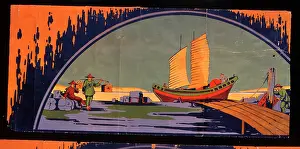 Junk: Frieze, Loading tea onto a Chinese junk
