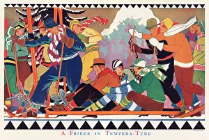 Tobogganing: A Frieze in Tempera-Ture by Jay Gee