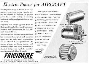 Frigidaire: Frigidaire Electrical Power For Aircrafty