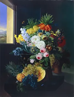 Pineapple: Fritillaries, Roses, Tulip and Fruit
