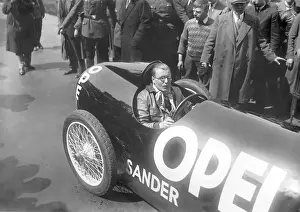 Avus: Fritz von Opel in the rocket car, 1928