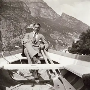 Waerndorfer: Fritz Waerndorfer in a rowing boat