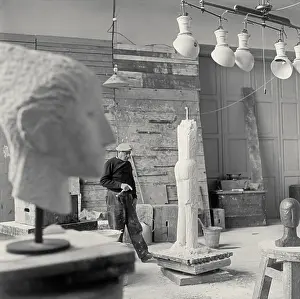 Wotruba: Fritz Wotruba in his studio