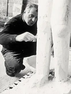 Wotruba: Fritz Wotruba in his studio