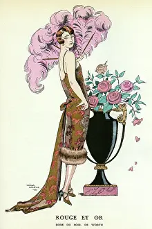 Provocative: Frock, Fur - Feather Fan