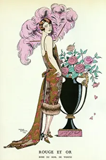 Provocative: Frock, Fur - Feather Fan