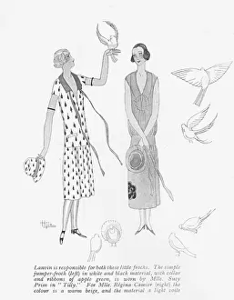 Voile: Two frocks from Lanvin, Paris, 1925
