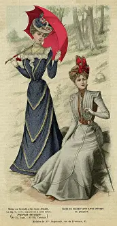 Simulated: Frocks - Red Parasol 1899