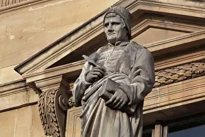 Lefuel: Froissart statue, Cour Napoleon, Louvre, Paris, France