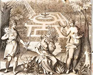 Frontespiece: Frontespiece - Garden and classical figures