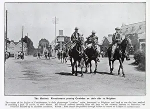 Coulsdon: Frontiersmen passing Coulsdon on ride to Brighton