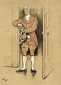 Footman: Frontispiece illustration by Cecil Aldin, The Snob