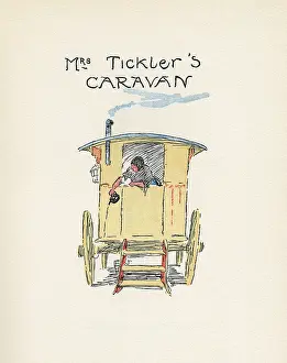 Emptying: Frontispiece illustration, Mrs Tickler's Caravan