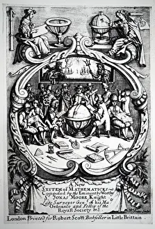 Finished: Frontispiece of Jonas Moore A New System of Mathematics