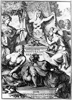 Microscope: Frontispiece of Ontledigen en Ondekkigen