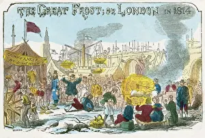 Frost fair on the Thames