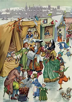 Frost Fair on the Thames by Pauline Baynes