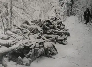 Lcgr1406: Frozen bodies of dead Soviet (Russian) soldiers