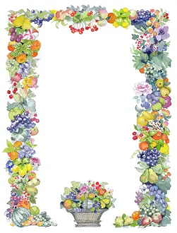 Langlands: Fruit Border including Basket of Fruit
