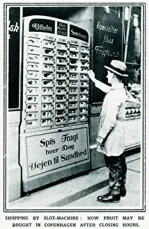 Vending: Fruit bought from a slot-machine 1928