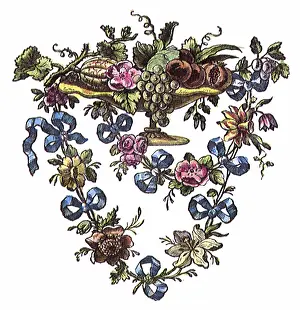 Footed: Fruit Dish with Garland