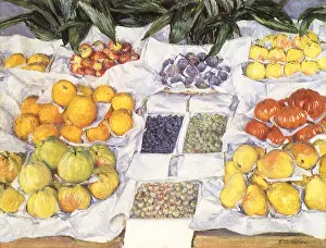 Caillebotte: Fruit Displayed on a Stand