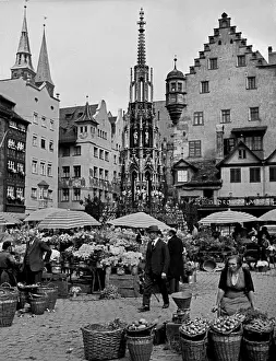 Nuremburg: Fruit, flower and vegetable market, Nuremberg, Germany