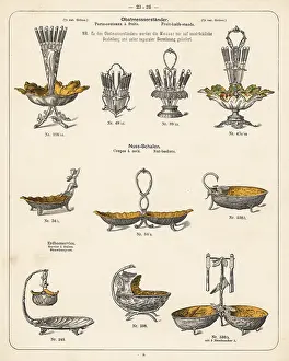 Wurttembergische: Fruit knife stand, nut basket, strawberry set, etc