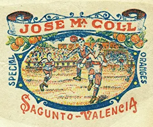 Sagunto: Fruit Label -- Jose MaColl, Valencia oranges