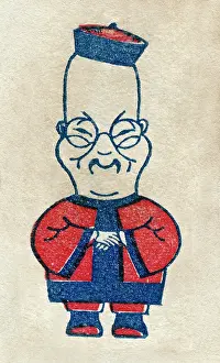 Fruit Label -- oriental man